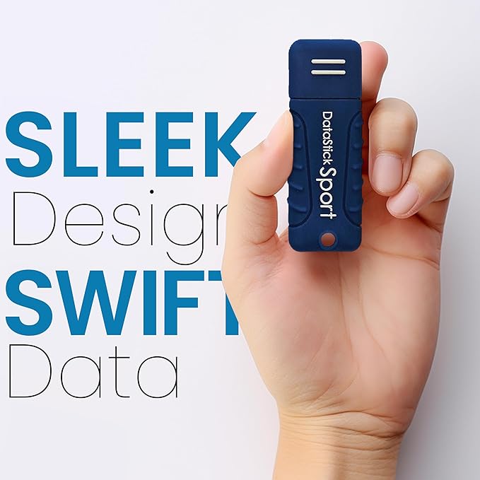 Centon Electronics MP Essential USB 3.2 Gen1 DataStick Sport Flash Drive, 16 GB, 10 USB Flash Drives, 10 Bulk Pack, Navy Blue