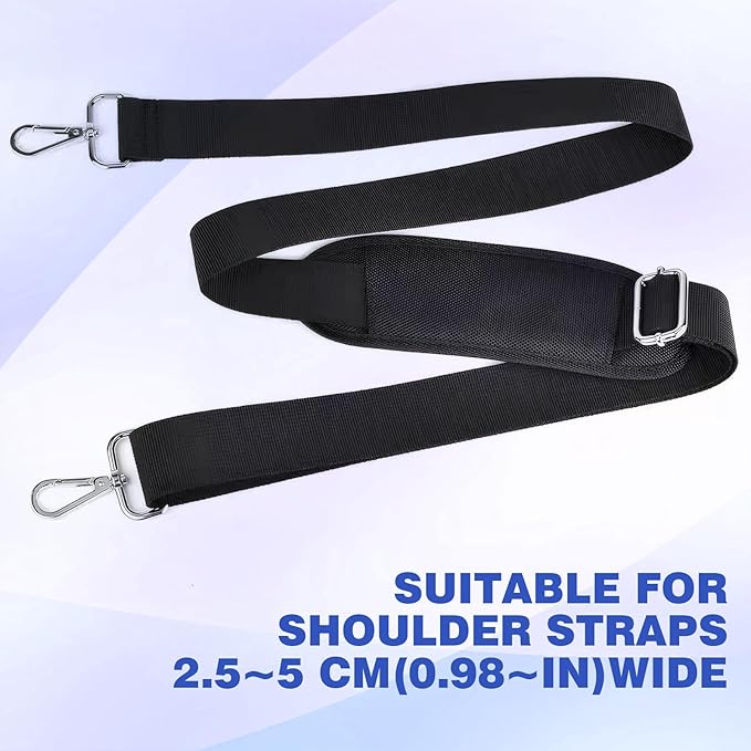 2 Pack Black Soft Shoulder Strap Pad for Luggage Straps & Bags - Ultra Comfortable Shoulder Pads for Bag Straps - Breathable，Lightweight, Adjustable Fit for Comfort