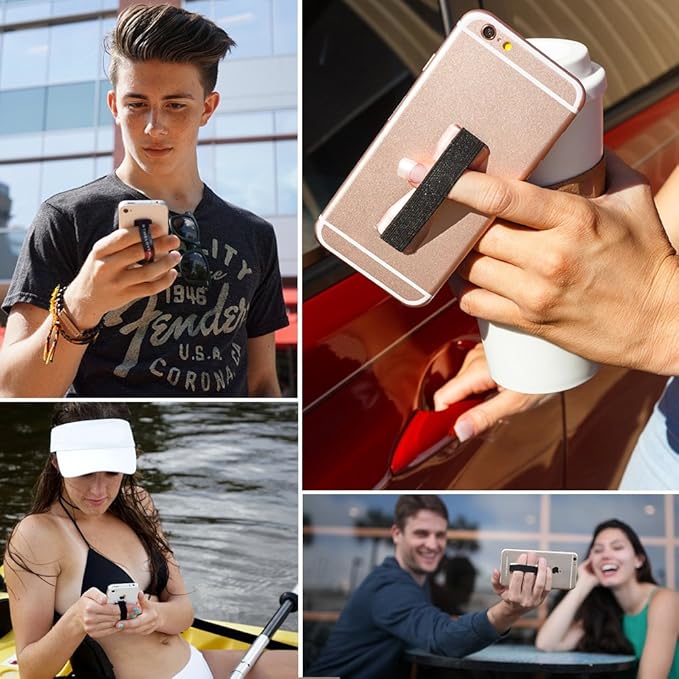 LOVEHANDLE Phone Grip - Universal Phone Strap and Phone Grips for Back of Phone - Convenient Cell Phone Holder for Hand That Fits Most Smartphones and Mini Tablets - Made in The USA