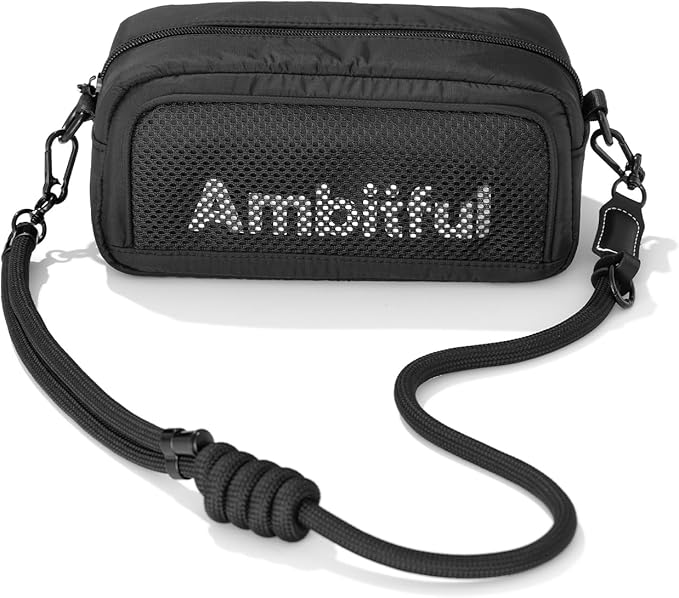AMBITFUL Neo One N1 Action Camera Bag, Waterproof Crossbody Shoulder Pouch Compatible with DJI Osmo Pocket 3, Xtra Muse, Insta360 Ace Pro 2, GoPro 13, DIY Strap Design, Black