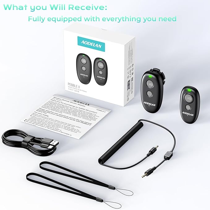 Upgrade for Panasonic Rechargeable Wireless Camera Remote Control,AODELAN Shutter Release Compatiable with S5II, GH6, S5, BGH1, GH5 II, BS1H, S5IIX, G9 II, GH7, G97, S1RII, S1IIE, S1II