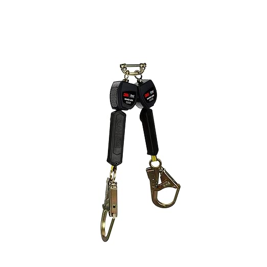 3M DBI-SALA Nano-Lok Personal Fall Protection Self Retracting Lifeline SRL, Twin-leg, Web Construction 3101280, 6 ft. (1.8m), 1 EA