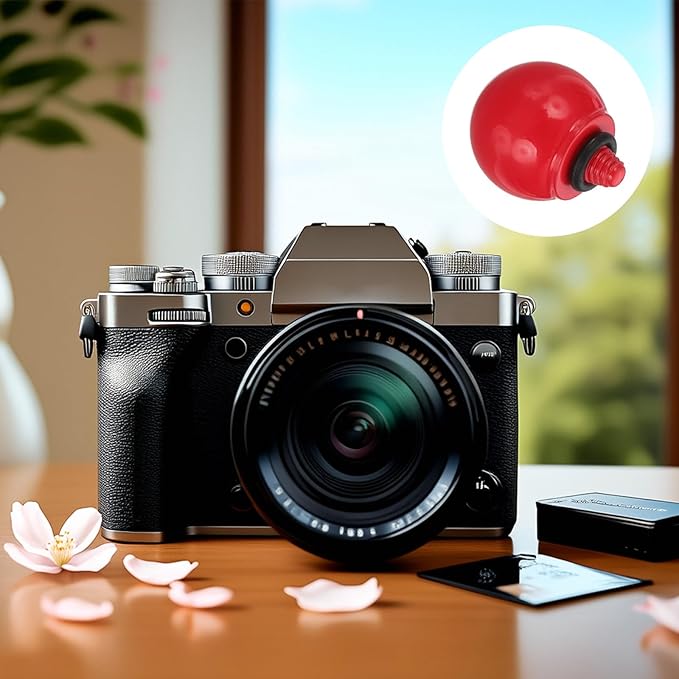 PATIKIL Camera Shutter Button, 10mm Ball Shape Shutter Release Button Pure Copper Camera Buttons for Fujifilm XT5 XT30 XT20 XT4 XE2 XE4, Red