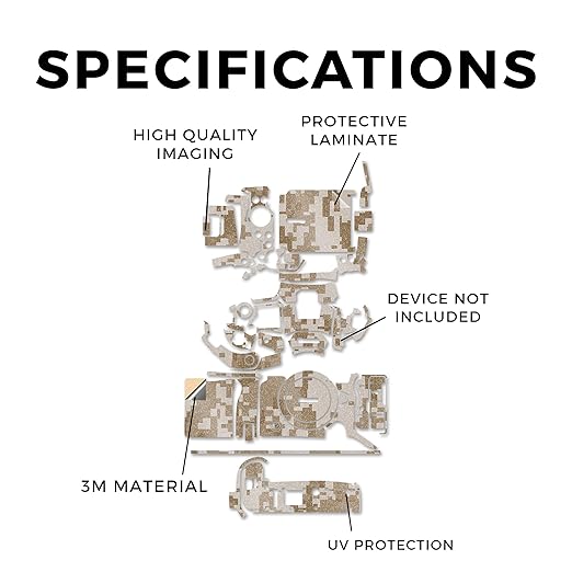 Glossy Glitter Camera Skin Compatible with Canon EOS R5 Mark II (2023) - Desert Camo - Premium 3M Vinyl Protective Wrap Decal Cover - Easy to Apply | Crafted in The USA by MightySkins