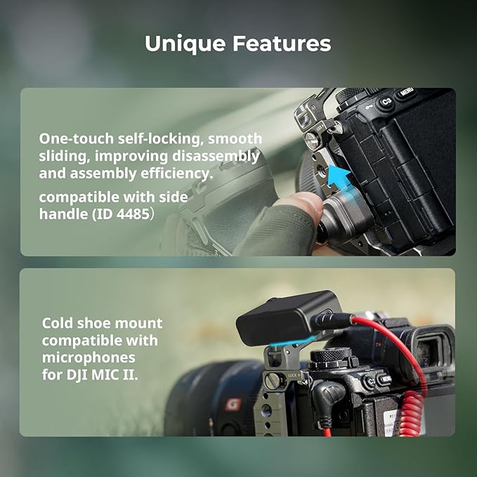 SmallRig Hawklock Quick Release Cage for Sony Alpha 1 II/Alpha 9 III, Multiple Installation Points, Built-in Quick Release Plate for Arca and HawkLock H21 NATO Rail