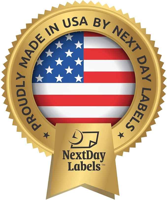 NextDayLabels Half Sheet Shipping Labels 5.5" x 8.5" – Printable Blank Labels for Laser & Inkjet Printers, White Self-Adhesive Stickers, 2 Per Page for Ship, FBA, UPS & FedEx, Made in USA, 50 Pack