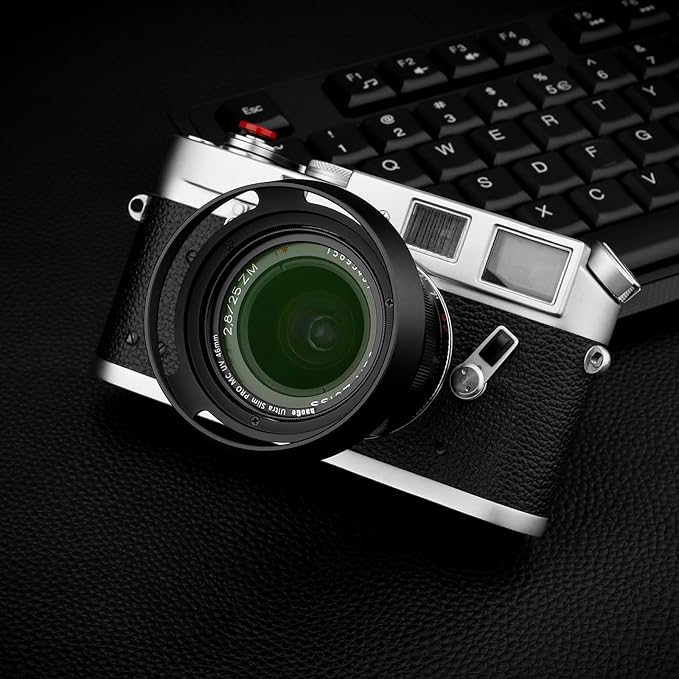 Haoge LH-ZV09 Round Metal Lens Hood Compatible with Carl Zeiss C Biogon T* 4.5/21 21mm f4.5 ZM, C Sonnar T* 1.5/50 50mm f1.5 ZM Lens