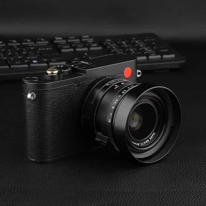 Haoge Metal Lens Hood Shade for Leica Q3 Q3 43 Q2 Q-P QP q Typ 116 Typ116 Camera Black LH-LQOB