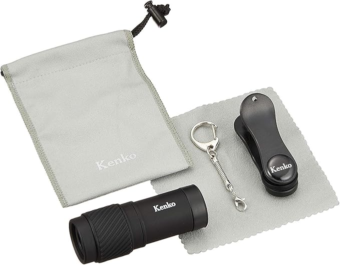 Kenko Real PRO Multi-Coated Glass Real PRO 7X Telephoto Clip Lens & Monocular for Mobile Devices, Black (KRP-7T)
