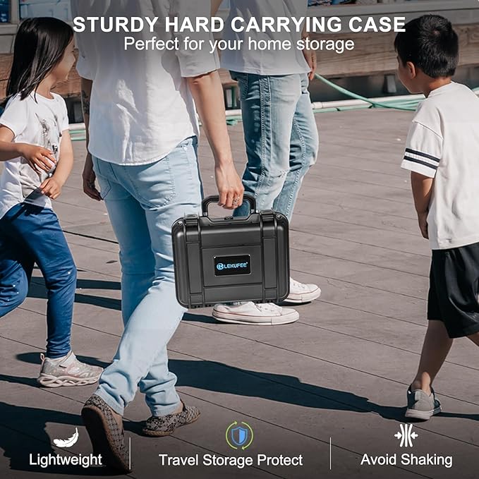 Lekufee Waterproof Hard Case for DJI Osmo Pocket 3, Mic 3/2/Mini, Creator Combo,Power Expansion Combo,Vlogging Camera and Accessories(Case Only)