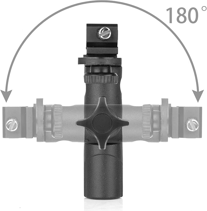 ChromLives Dual Flash Bracket Hot Shoe Speedlight Stand Umbrella Holder Light Stand Bracket Mount 1/4'' to 3/8'' Compatible with Studio Video DSLR Camera Canon Nikon Yongnuo