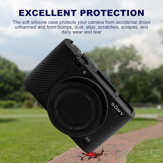 Easy Hood RX100 VII Case,Soft Silicone Protective Cover Protector Skin for Sony DSC-RX100 III RX100 V RX100 IV RX100 VII Digital Camera (Black)