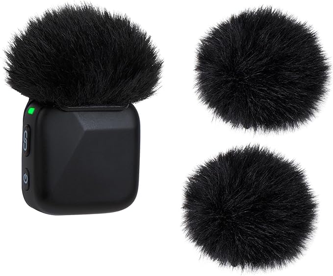 YOUSHARES Microphone Wind Muff Compatible with DJI Mic Mini - 2 Packs Furry Windproof Cover Suitable for DJI MINI 2024 Wireless to Reduce Wind Noise