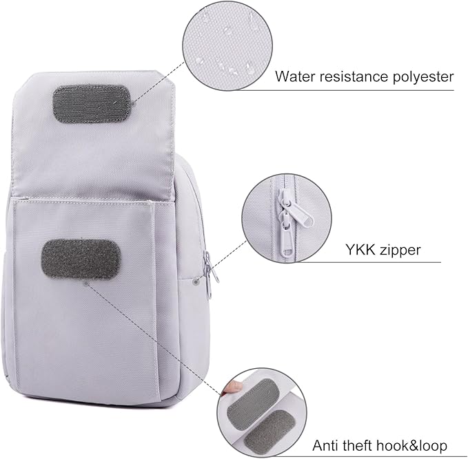 TULLIO Small Camera Bag Crossbody Canvas Sling Bag Purse Waterproof Dslr Bag Compatible with Nikon Sony for Men and Women Off white