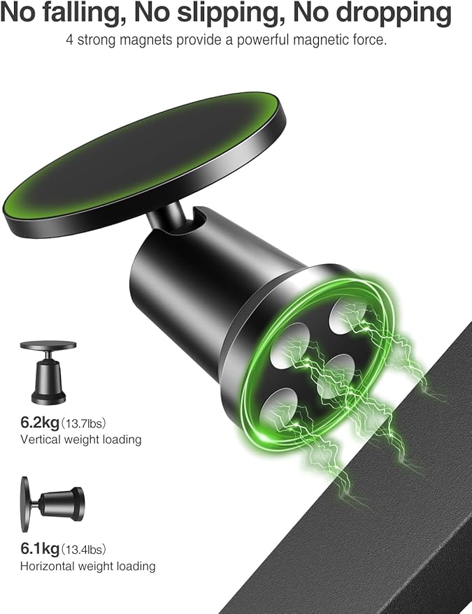 elitehood Dual Magnetic Phone Holder for Gym [20 Strongest Magnets], 360 Rotation Magnetic Gym Phone Mount, for Magsafe Gym Mount Magnet Compatible with iPhone 15 14 13 12 Pro Max Plus Mini