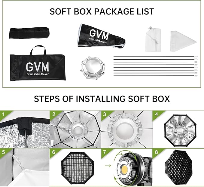 GVM Great Video Maker Lighting Soft Boxes Bowens Mount with Honeycomb Grid, Speedlight Umbrella Softbox Foldable with Carrying Bag for Studio Photography Speedlite Flash, 27