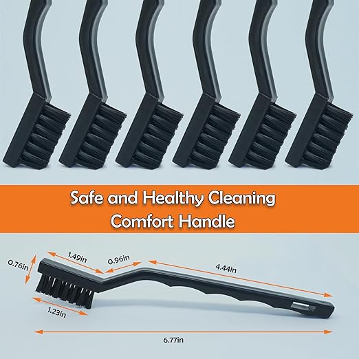 12PCS Anti Static ESD Cleaning Brush Kit – Precision Nylon Wire Brushes for PCB, Keyboard, Electronics – Safe, Scratch-Free Cleaning for Circuit Boards, Motherboards & Sensitive Components (Black)