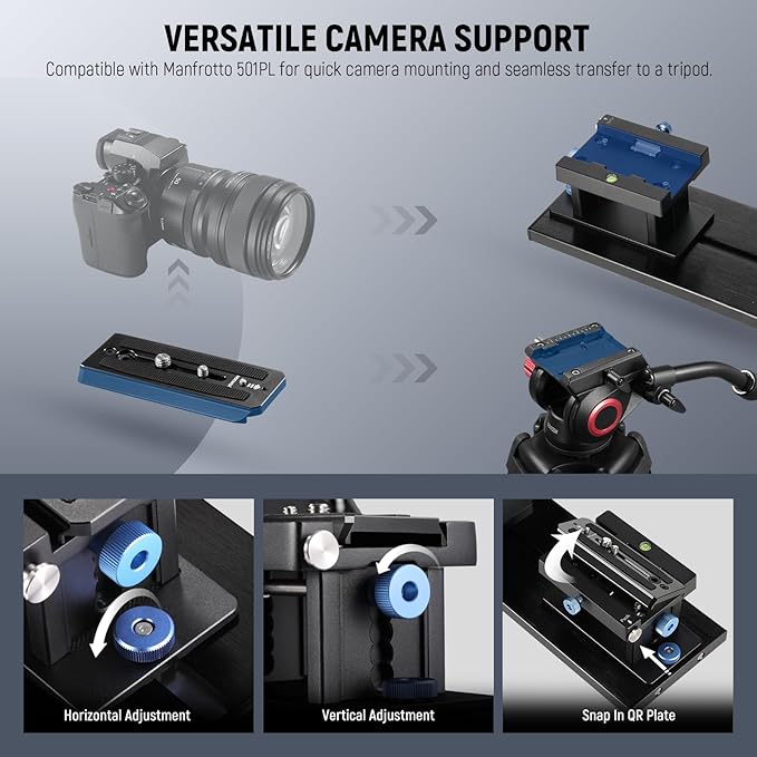 Neewer Teleprompter X14 III with RT113 Remote/App Control, 45° Tilt 14" Beamsplitter All Metal Frame Upgraded Camera Mount QR Plate Compatible with Manfrotto 501PL for iPhone iPad DSLR, Assembly Free