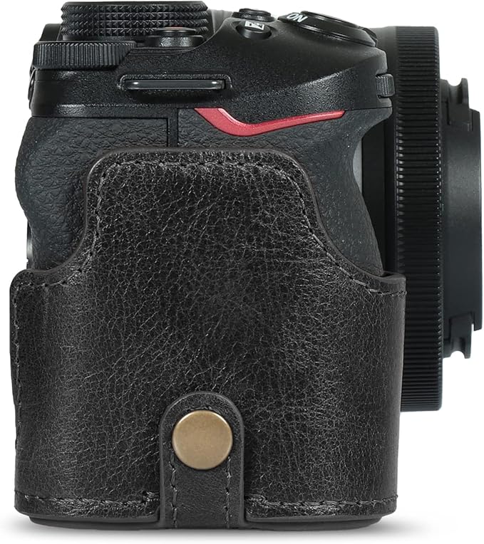 MegaGear Ever Ready Genuine Leather Camera Case Compatible with Nikon Z30 (16-50mm)(Black)