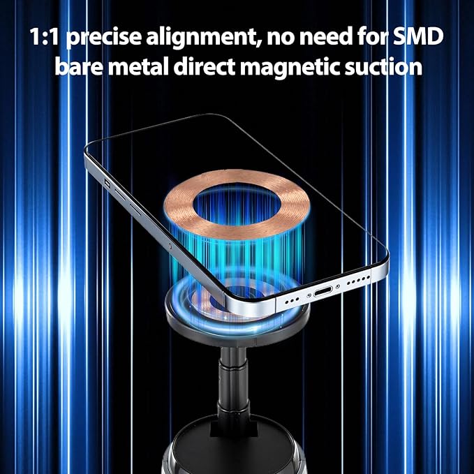Auto Face Tracking Tripod & Wireless Charger,360° Rotating Cell Phone Photo Video Kits,No App, Gesture Control, Rechargeable Smart Shooting Stand,Wireless Charging for iPhone/Samsung Galaxy