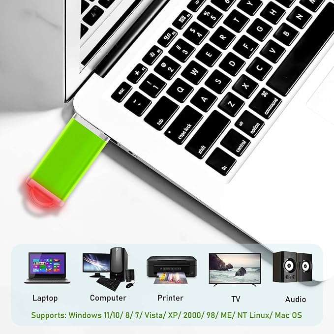 1GB USB Flash Drive 20 Pack Nicepicten Bulk USB Thumb Drives Jump Zip Drive USB 2.0 Memory Stick Flash Drive 1GB with 20PCS Lanyard Label - Green