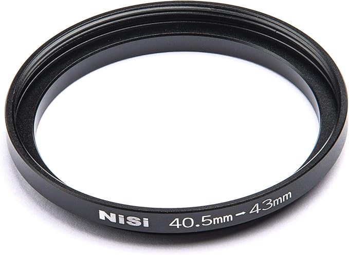 NiSi 40.5-43mm Pro Step-Up Ring - Threaded Stepping Adapter, 40.5mm Male Lens Attachment 43 mm Female Filter and Accessory Thread - Anodized Aluminum, Matte Black Finish