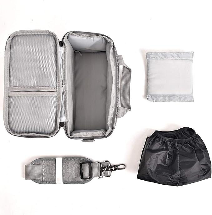 FOSOTO Camera Bag Case with Waterproof Rain Cover Compatible for Nikon D3500 D5600 D7500 D610 Canon EOS 4000D 2000D SL3 T7 M50 M6 SX530 Fujifilm X-T20,Grey