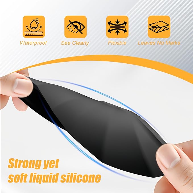 Universal Car Backup Camera Rain Shield, Reversing Camera Anti-Rain Cover, Non-Destructive Adhesion, Silicone Protection Cover Compatible with Most Vehicle (Black)