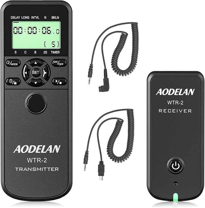 AODELAN Camera Intervalometer Wireless Shutter Release Timer Remote Control for Sony a6400, a7III, a9, a77, a99, A7, A7 II, A7R IV, A7R II,A7RIII, a77II, a6500, a6300; Replace RM-L1AM and RM-SPR1
