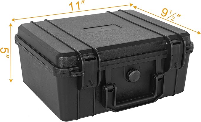 ITHWIU Protective Hard Case Shockproof Water-resistant with Customized DIY Foam Insert fit for Camera, etc, 11 X 9.5 X 5-Inch