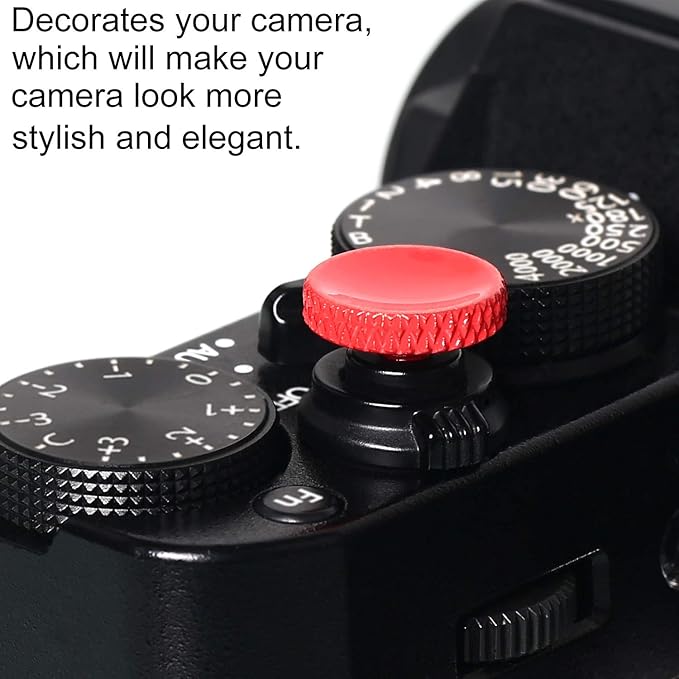 Soft Shutter Release Button(3 Pack Red), High-end Pure Copper Camera Shutter Button