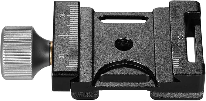 Andoer Quick Release Clamp 38mm Aluminum Screw Knob Clamp Compatible with Arca-Swiss QR Plate