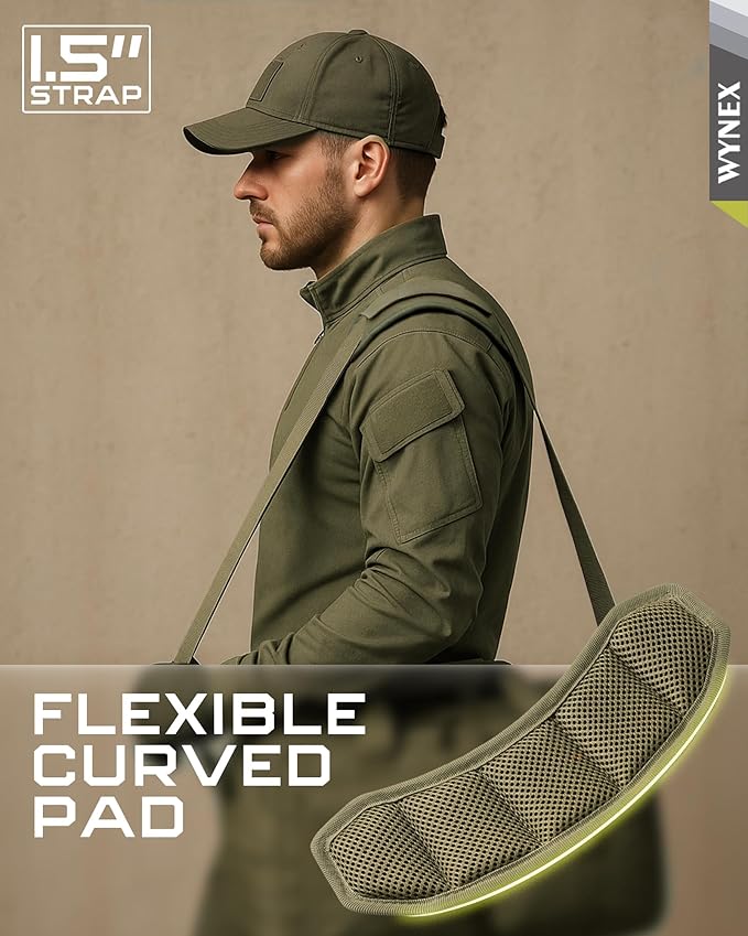 WYNEX Shoulder Strap Pad for Tactical Pouch, Universal Bag Strap with Detachable Thick Pad Single Shoulder Straps Replacement