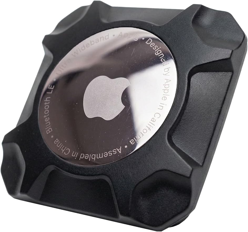 for Airtag Holder Strong Case Stick-On Mount for Airtag Protective Pasteable Accessories Air Tag Case Compatible with Apple AirTag Hidden Protective Location Tracker (1 Pack Black)