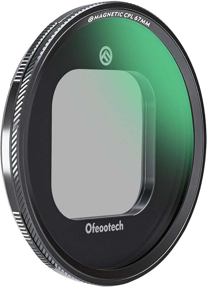 Magnetic 67mm CPL Polarizing Filter for Smartphone, Compatible with iPhone 17 Pro/Pro Max Phone Case, Reduces Glare & Reflections, Also Supports Standard 67mm Thread Lenses