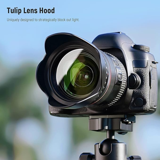 NEEWER 67mm Lens Filter Kit: UV, CPL, FLD, ND2, ND4, ND8, Lens Hood and Lens Cap Compatible with Canon Nikon Sony Panasonic DSLR Cameras with 67mm Lens