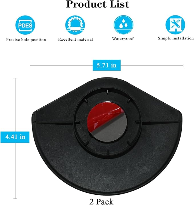 2Pack Sun Rain Shade Camera Cover Compatible with Ring Outdoor Cam Plus,Outdoor Camera Protective Shield for Resistant UV, Anti Glare,Easy to Install（Black）