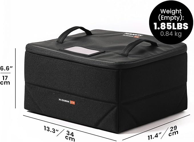 NANUK N-Cubik 17M Camera Bag Insert – Medium Water-Resistant Cube – Shockproof Protective Camera Insert for Backpack – Perfect for Tech Gear & Accessories (11.4” x 13.3” x 6.6”)