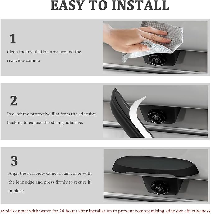 Car Backup Camera Rain Cover,Soft Silicone Car Backup Camera Rain Shield for Rains Protection & Clear Reversing Image,Self-Adhesive Back up Cameras for Cars Rains Cover