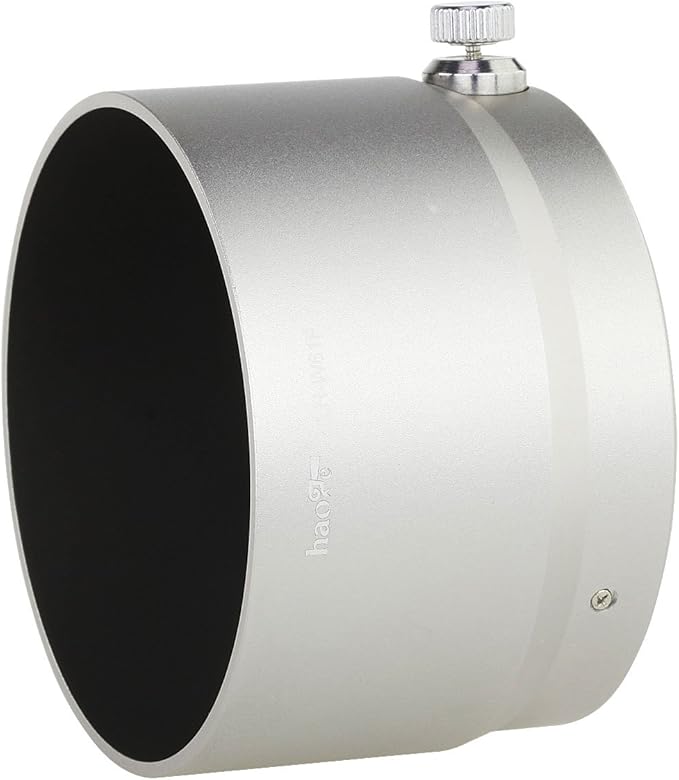Haoge LH-W61F Metal Lens Hood Shade for Olympus M.ZUIKO Digital ED 75mm F1.8 Lens Replaces Olympus LH-61F Silver