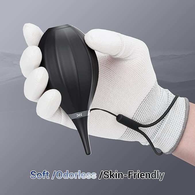 [Upgraded Version] Soft Tip Silicone Camera Dust Blower Lens Air Blower,Camera Lens Cleaner Air Blower for Sensor LCD Keyboards Filters Alcohol Ink Printing,Dust Blower Replace Canned Air-White