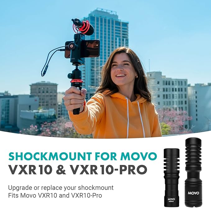 Movo SMVXR10RY Upgraded Rycote Lyre Shockmount for Shotgun Video Microphones 19mm to 22mm in Diameter. Shock Mount with Camera Shoe Mount VXR10, VXR10-PRO, and Similar On Camera Mics