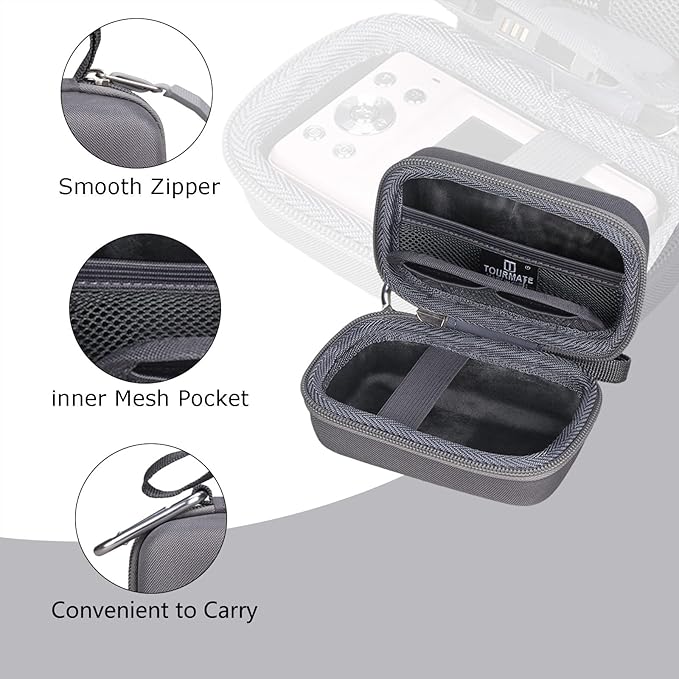 Hard Storage Case for CAMKORY/VAHOIALD/QONGUDS/Fleafer/WONNIE/VYNCS/SMARTKLIK/Rovemre/YiFuar/Focusify/Canon PowerShot 180 190/Sony DSCW800 830 Digital Camera(Case Only) (Dark Gray)