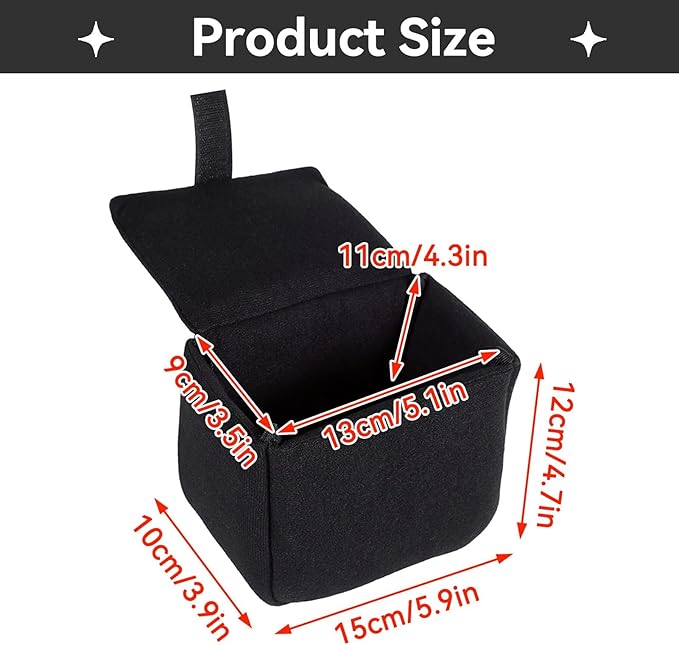 DLSR Camera Bag, Small Mirrorless Camera Insert DLSR Camera Bag Insert Padded Shockproof Foldable Camera Case Bag Organizer Accessory for Photographing Padded Camera Pouch Camera Insert Bag (Black)