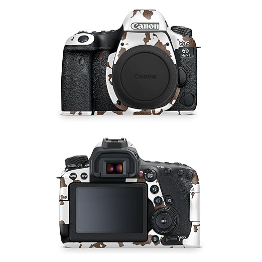 Glossy Glitter Camera Skin Compatible with Canon EOS 6D Mark II Camera (2017) - Brown Cow - Premium 3M Vinyl Protective Wrap Decal Cover - Easy to Apply | Crafted in The USA by MightySkins