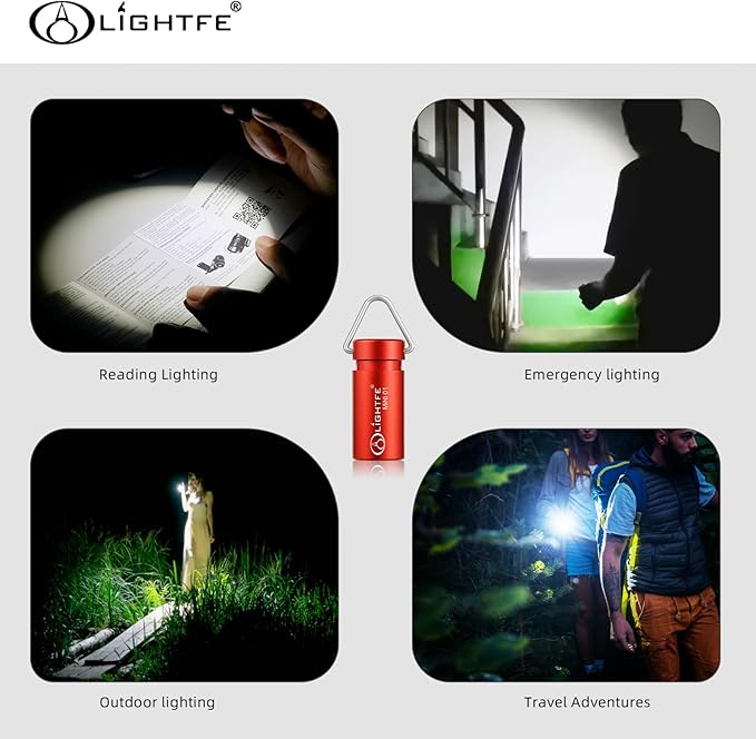 LIGHTFE MINI01 Keychain Flashlight mini Keychain Light is Light, Small, and Bright(Mini01-Red)
