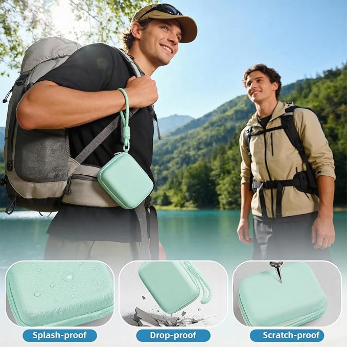 Roseliya Digital Camera Case Compatible with CAMKORY Digital Point and Shoot/for KODAK PIXPRO FZ45/55 16MP Vlogging/for VAHOIALD FHD 1080P/for IWEUKJLO/for Nsoela, Holder for SD Card More (Green)