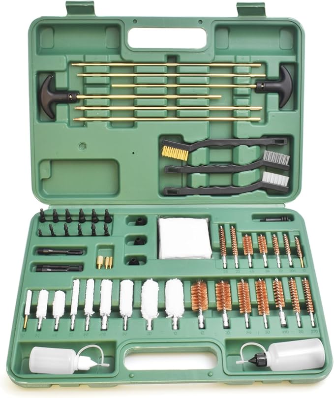 Universal Cleaning Kit for All Guns - Brushes for Pistol, Handgun, Shotgun, Rifle - Elite Brass Rods and Accessories for Men