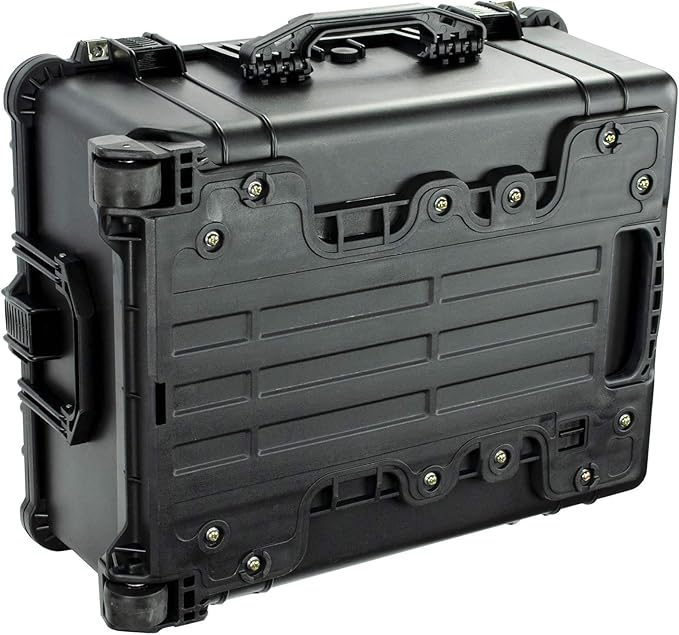 Eylar XL 23.75" Protective Roller Camera Hard Case for Cameras, Drones, Tools, and AV Equipment with IP67 Waterproof, Shock Resistant, and Customizable Foam Inserts (Black)