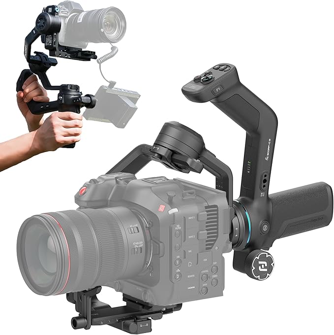 Feiyu SCORP-C2 Camera Gimbal Stabilizer, AI Tracking Gimbal for Vlogging, 7.7 lb Payload, 3-Axis Gimbal with Bluetooth Shutter Control, Compatible with Canon Sony Nikon